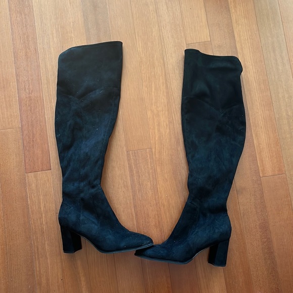 Marc Fisher Charlotte Over the Knee Boot Black Suede - Picture 1 of 6